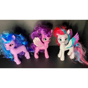 Lot of 3 My Little Pony Shining Adventures Princess Petals Zipp Izzy Figures